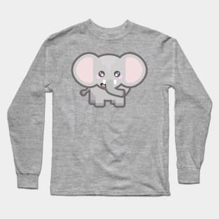 Kawaii Elephant Long Sleeve T-Shirt